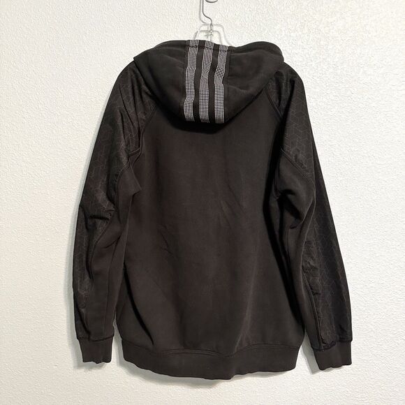 Adidas Original Sweater Mens Large SP LX Geo FZ HD Black/Hoodie Jacket AB9249 - Picture 3 of 10